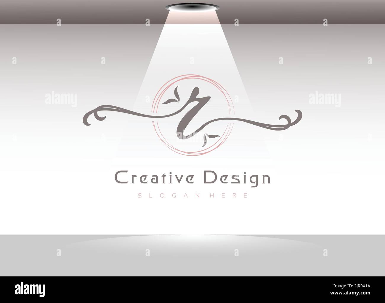 Elegante Handschrift Buchstaben R Logo Vorlage Stock Vektor