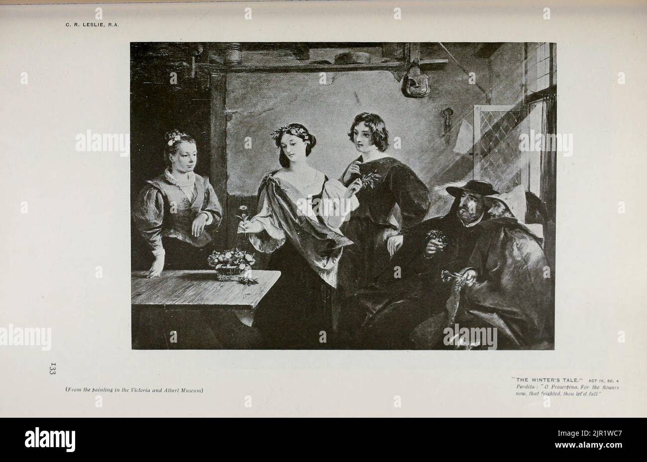 The Winter's Tale Act IV sc 4 Perdita : O Proserpina, for the Flowers now by C. R. Leslie aus dem Buch „Shakespeare in pictorial Art“ von Salaman, Malcolm Charles, 1855-1940; Holme, Charles, 1848-1923 Erscheinungsdatum 1916 Verlag London, New York [etc.] : 'The Studio' ltd. Stockfoto