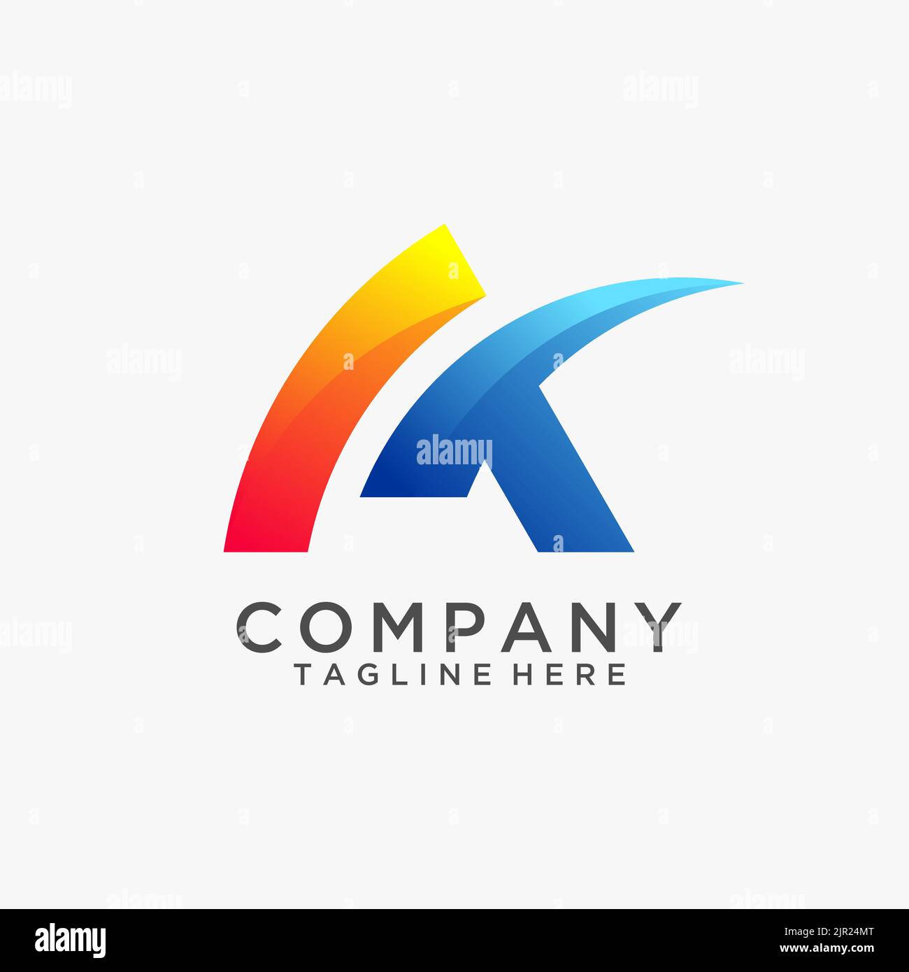 Buchstabe Ein modernes Logo-Design Stock Vektor