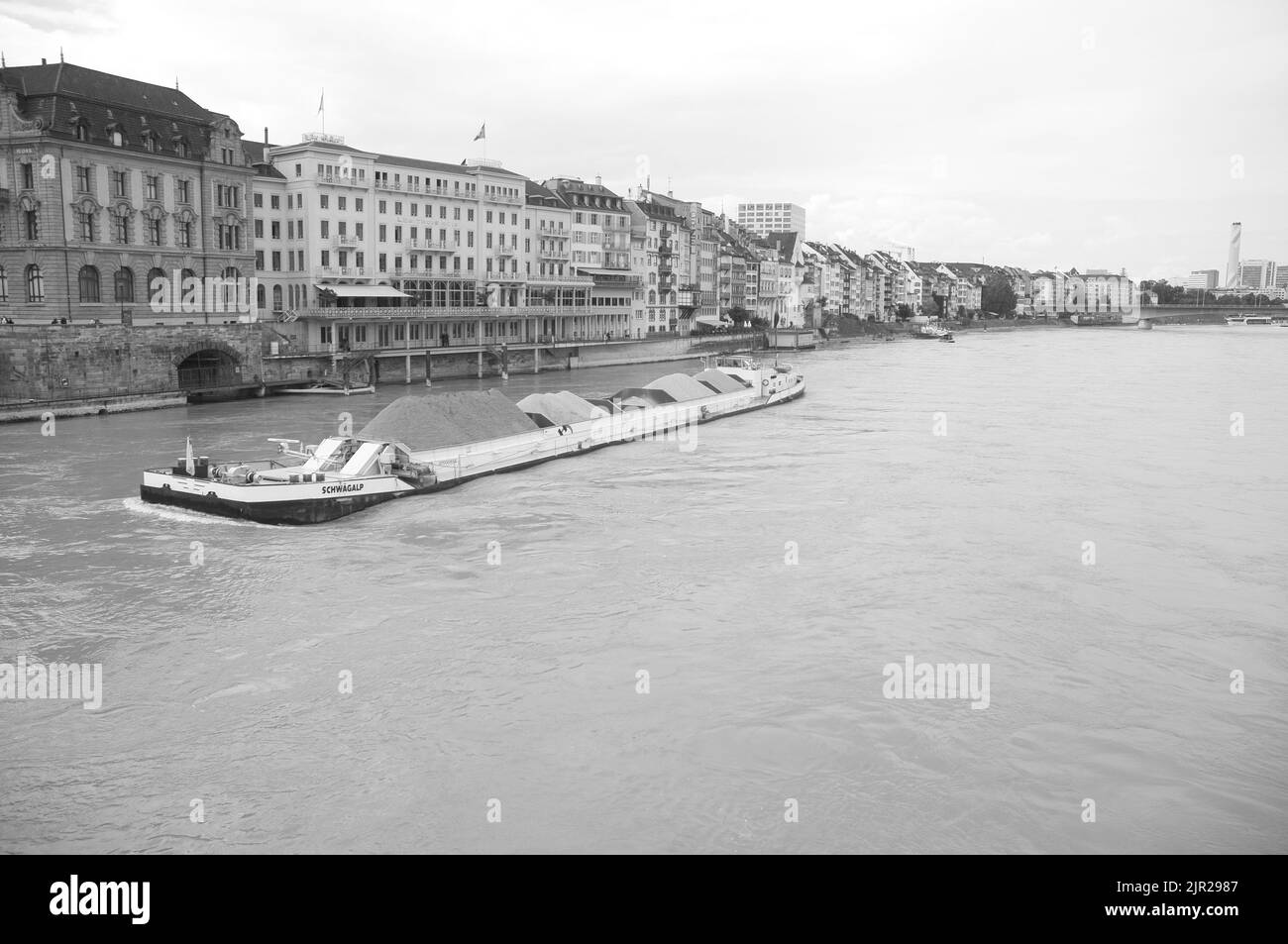 Rhin in Basel Stockfoto