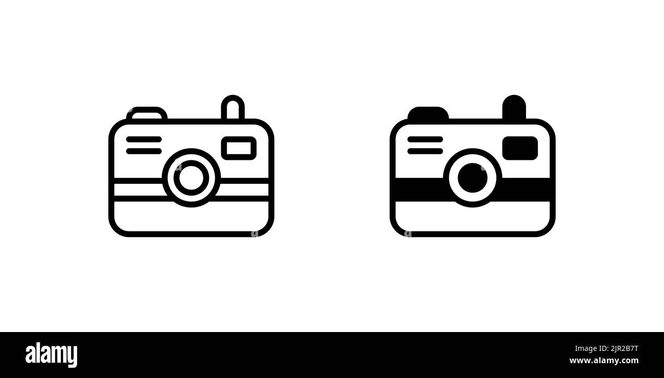 Ein Vektor von Kamerasymbolen, der für Präsentationen, Web- und mobile Anwendungen geeignet ist Stock Vektor