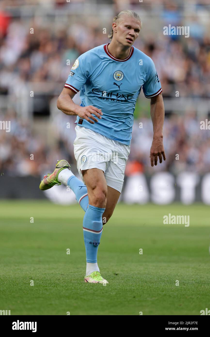 NEWCASTLE, GROSSBRITANNIEN, 21/08/2022, ERLING HAALAND, MANCHESTER CITY FC, 2022Credit: Allstar Picture Library/ Alamy Live News Stockfoto