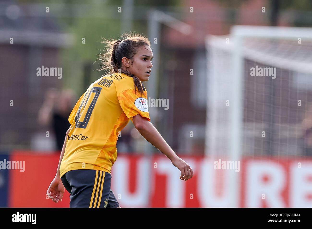 ENSCHEDE, NIEDERLANDE - 21. AUGUST: Ana Vitoria von SL Benfica während des UEFA Woman's Champions League Qualifikationsspiels zwischen dem FC Twente VR und SL Benfica VR am 21. August 2022 im Sportcampus Diekman in Enschede, Niederlande (Foto: Marcel ter Bals/Orange Picles) Stockfoto