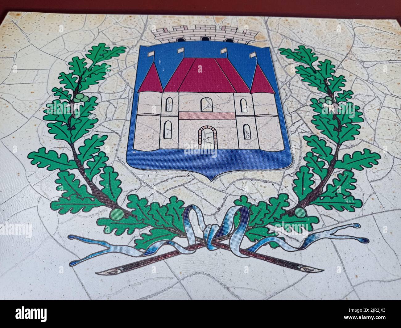 Blason de la ville de Châteauroux, Indre, Frankreich Stockfoto