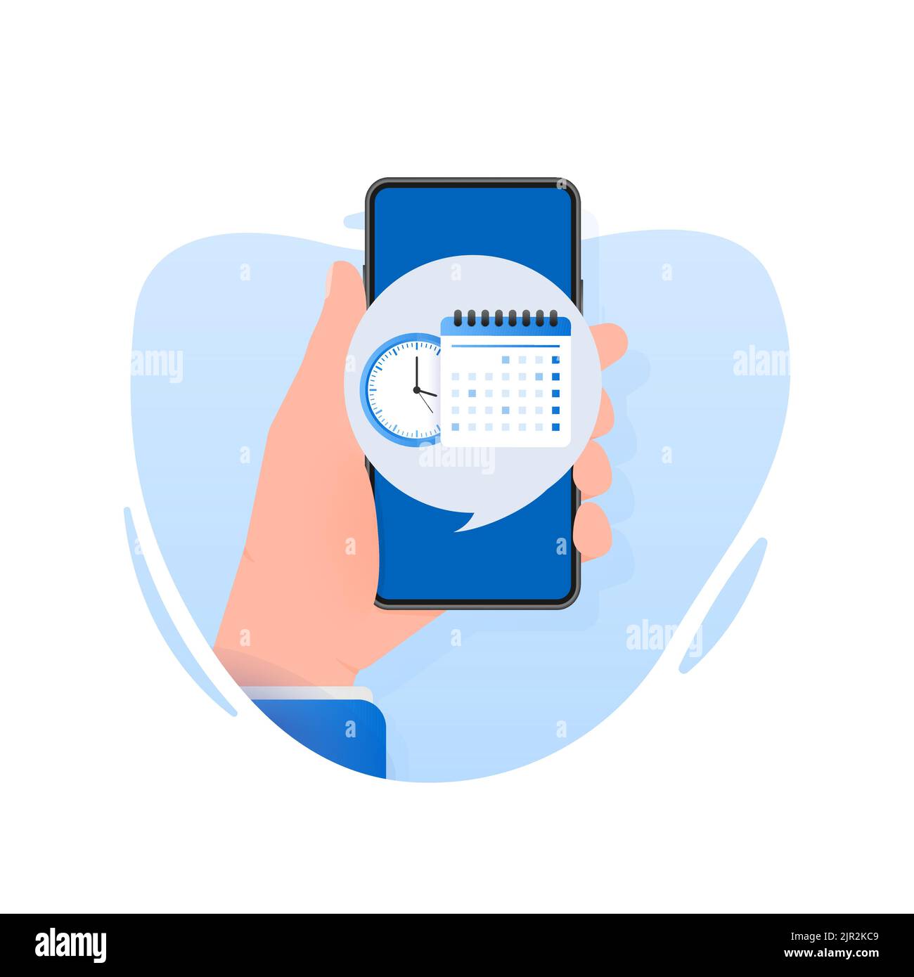 Deadline-Mitarbeiter. Geschäftsplan-Zeitplan. Vektordarstellung. Burnout-Konzept Stock Vektor