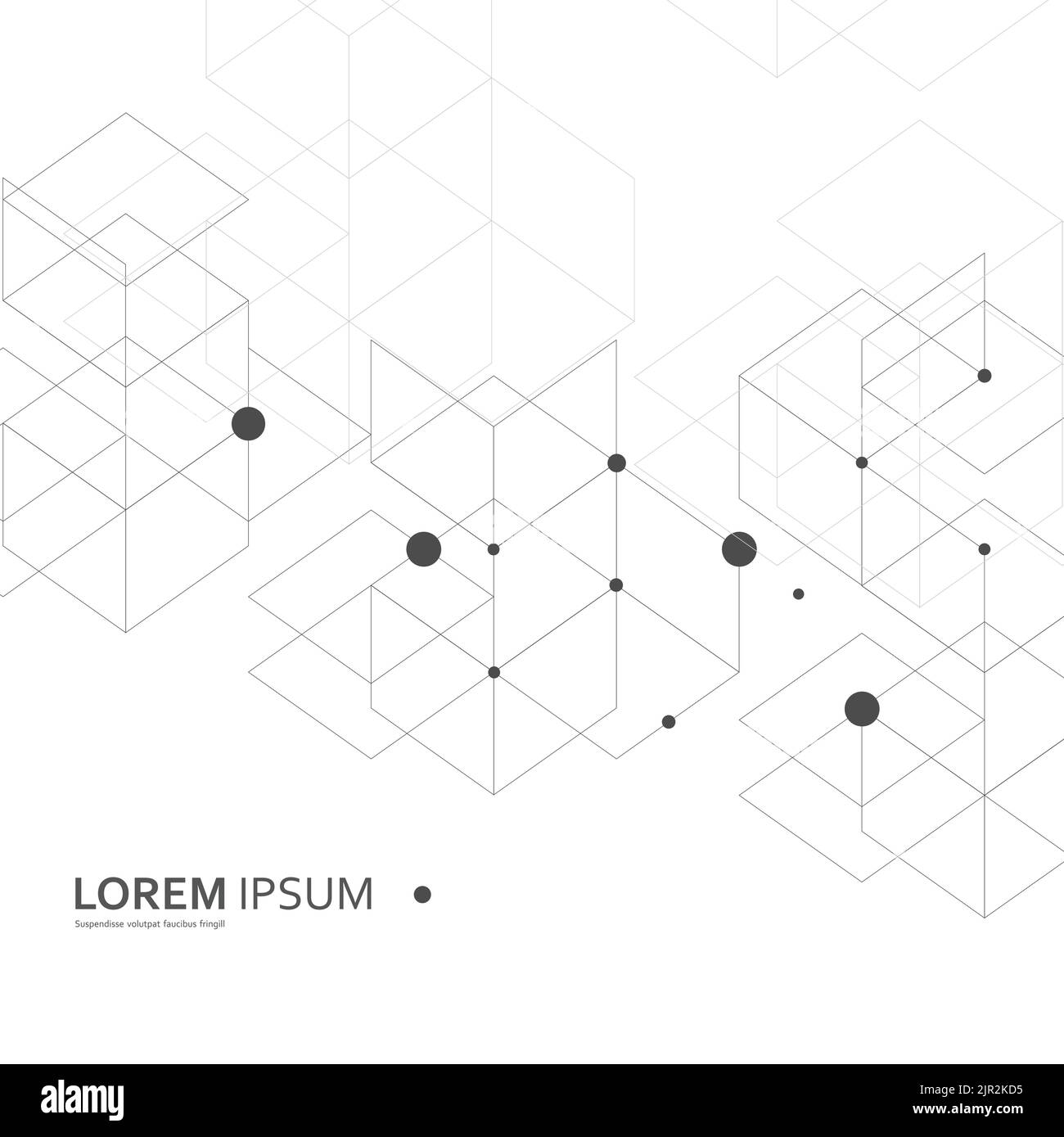 Vektor Abstrakter Geometrischer Hintergrund. Fantasie von Sechsecken Stock Vektor