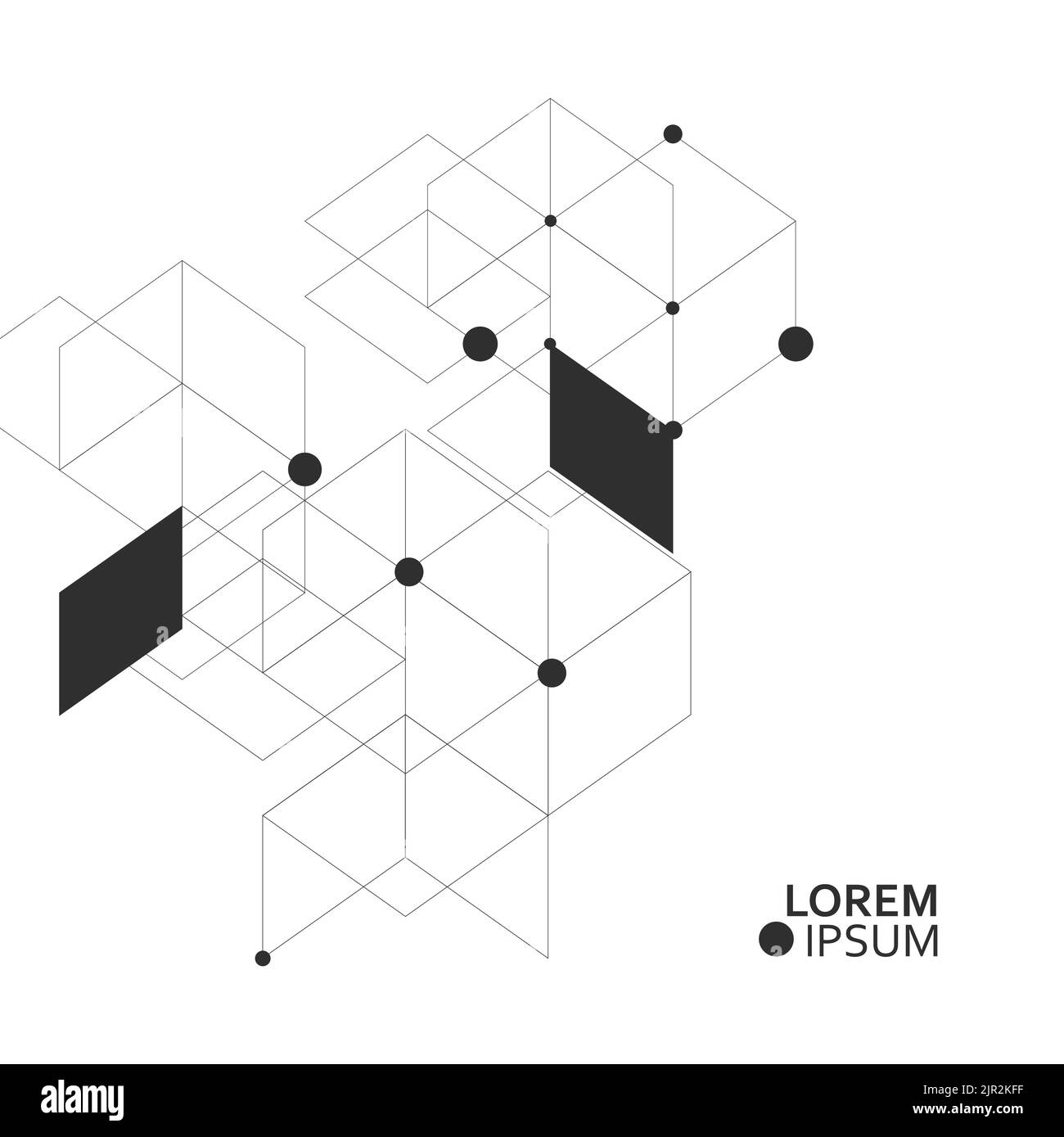 Vektor Abstrakter Geometrischer Hintergrund. Fantasie von Sechsecken Stock Vektor