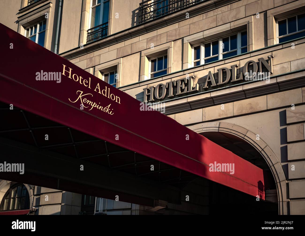 Hotel Adlon in Berlin - Kempinski Hotel Stockfoto