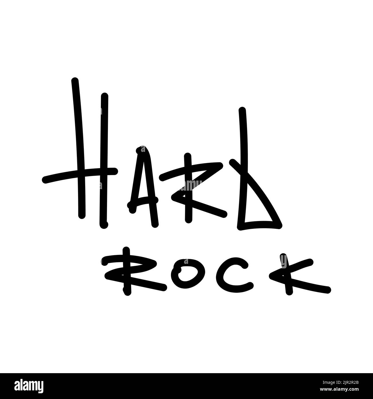 Isolierte Graffiti-Tag Hard Rock. Vektorgrafik. Stock Vektor