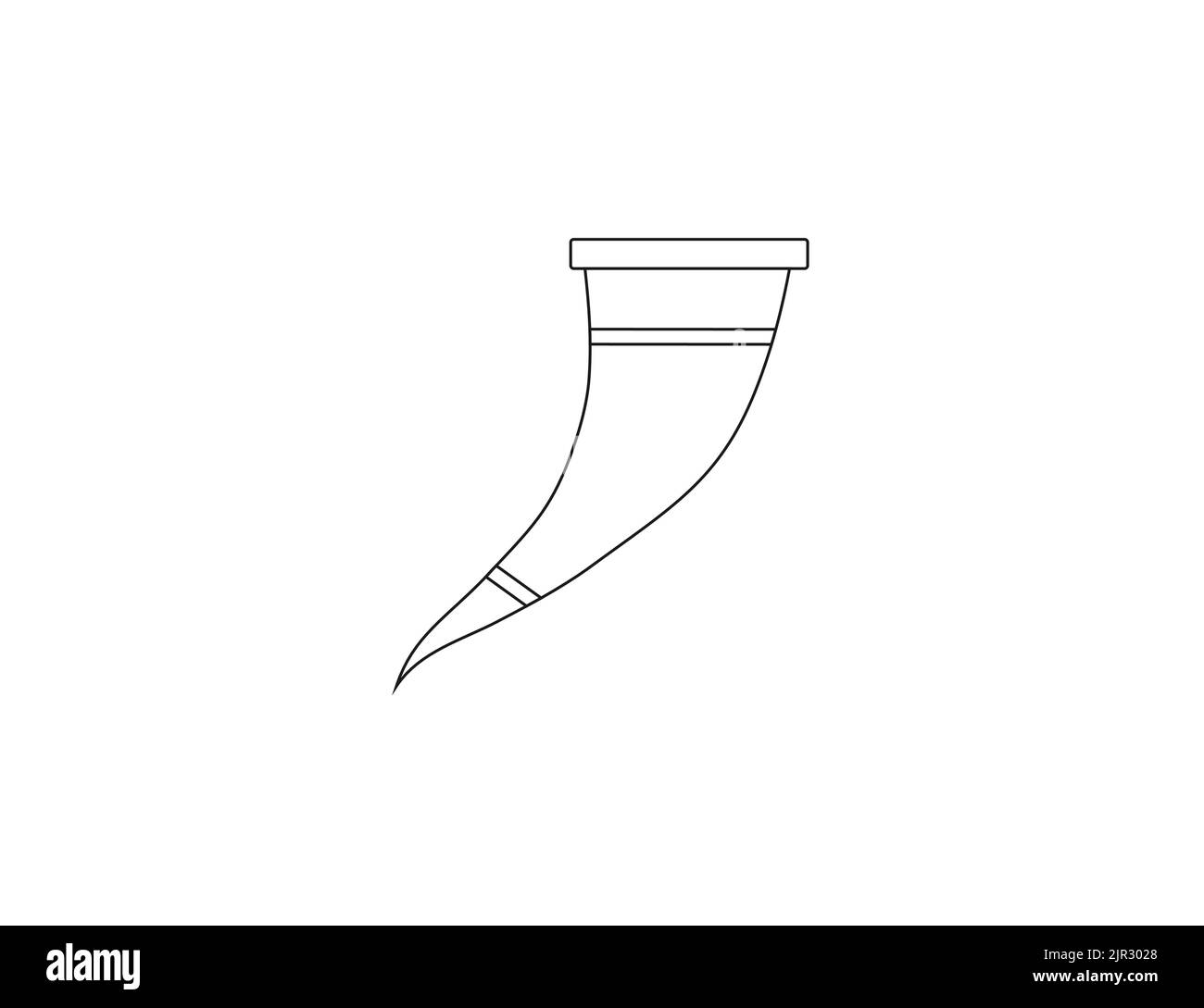 Trinkhorn, uralte Ikone. Vektorgrafik. Stock Vektor