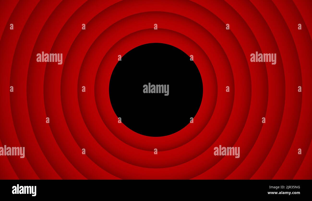 Ende Bildschirm Film Film Hintergrund rund alten Stil toon. Vorlage zur Illustration für Vintage-Kinofilme am Ende des Bildschirms. Stock Vektor