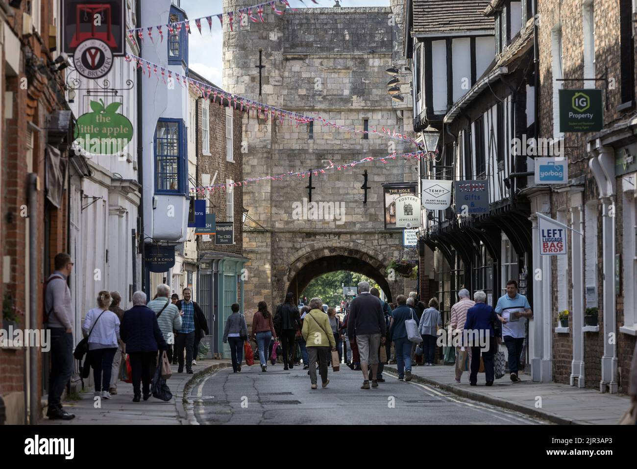 Hohe Petergate, York Stockfoto