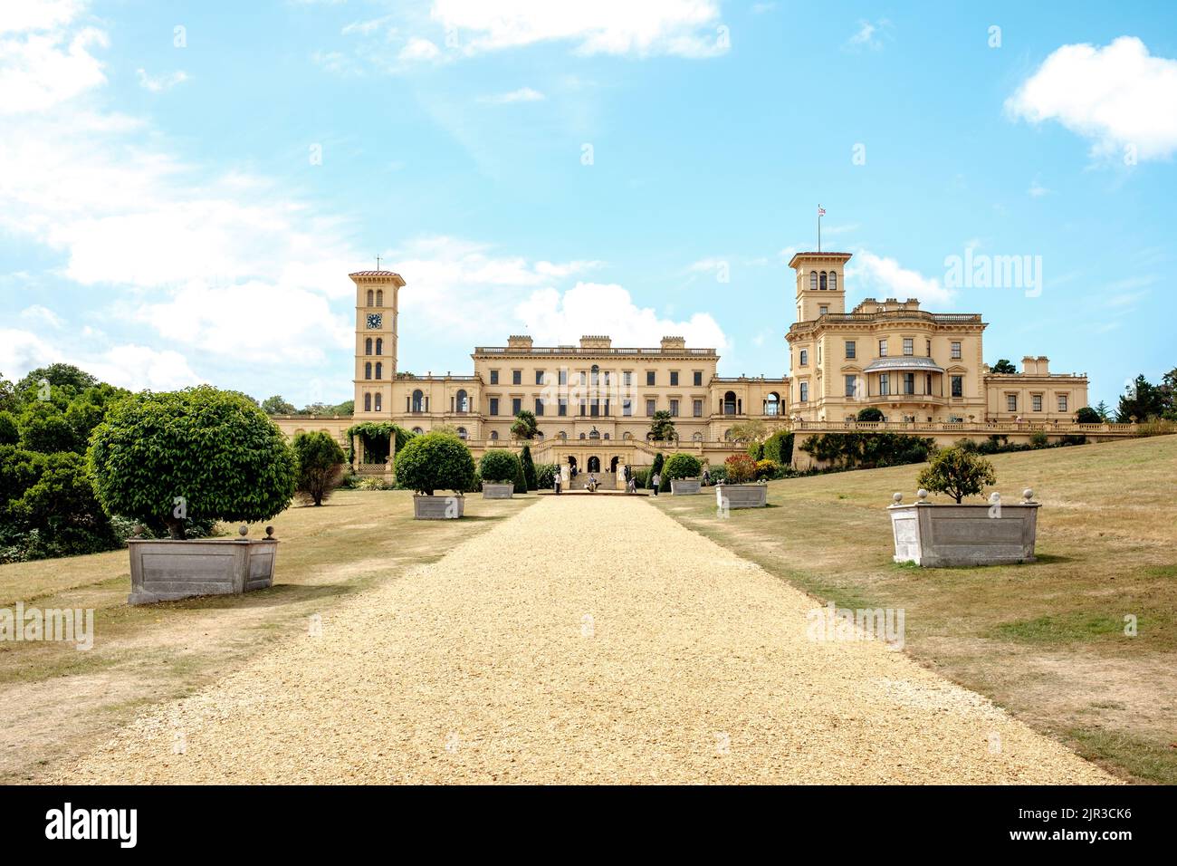 Cowes, Isle of Wight, Großbritannien. August 20. 2022. Osborne House and Gardens, das ehemalige Haus und die Gärten von Queen Victoria und Albert. Das Anwesen auf der Isl Stockfoto