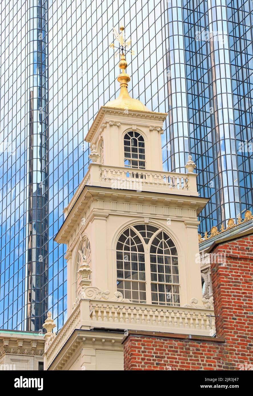Das Old State House von Boston, Detail Stockfoto