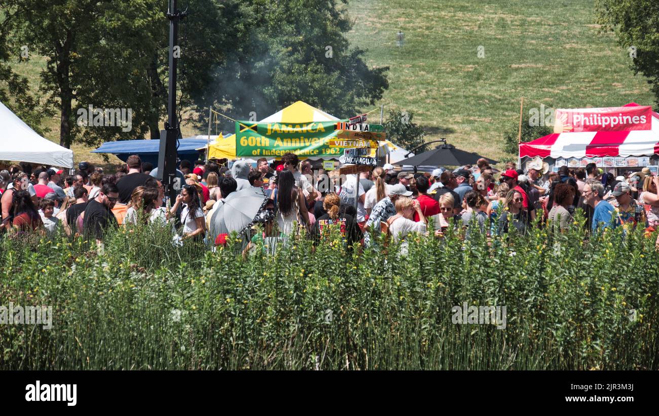 Kansas City Missouri - 20. August 2022 - Ethnic Enrichment Festival im Swope Park Stockfoto