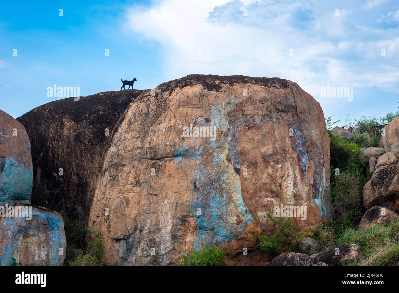 Anniyan Rock in Sundarapandiapuram Stockfoto