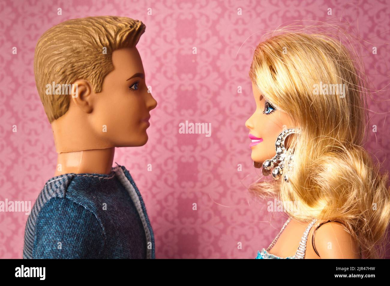 Barbie-Puppe und Ken-Puppe Stockfoto