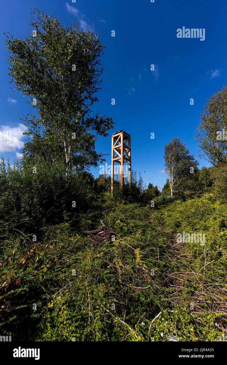 Tower, Lydney Harbour Art Trail. Gloucestershire. Stockfoto