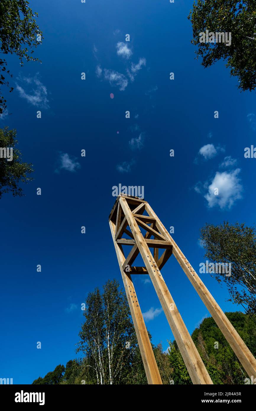 Tower, Lydney Harbour Art Trail. Gloucestershire. Stockfoto