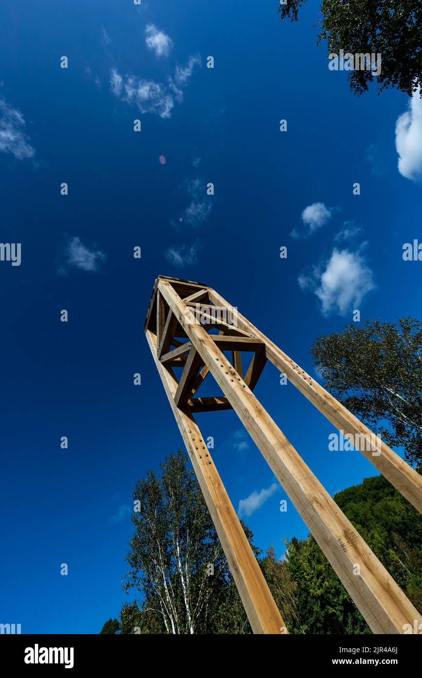 Tower, Lydney Harbour Art Trail. Gloucestershire. Stockfoto