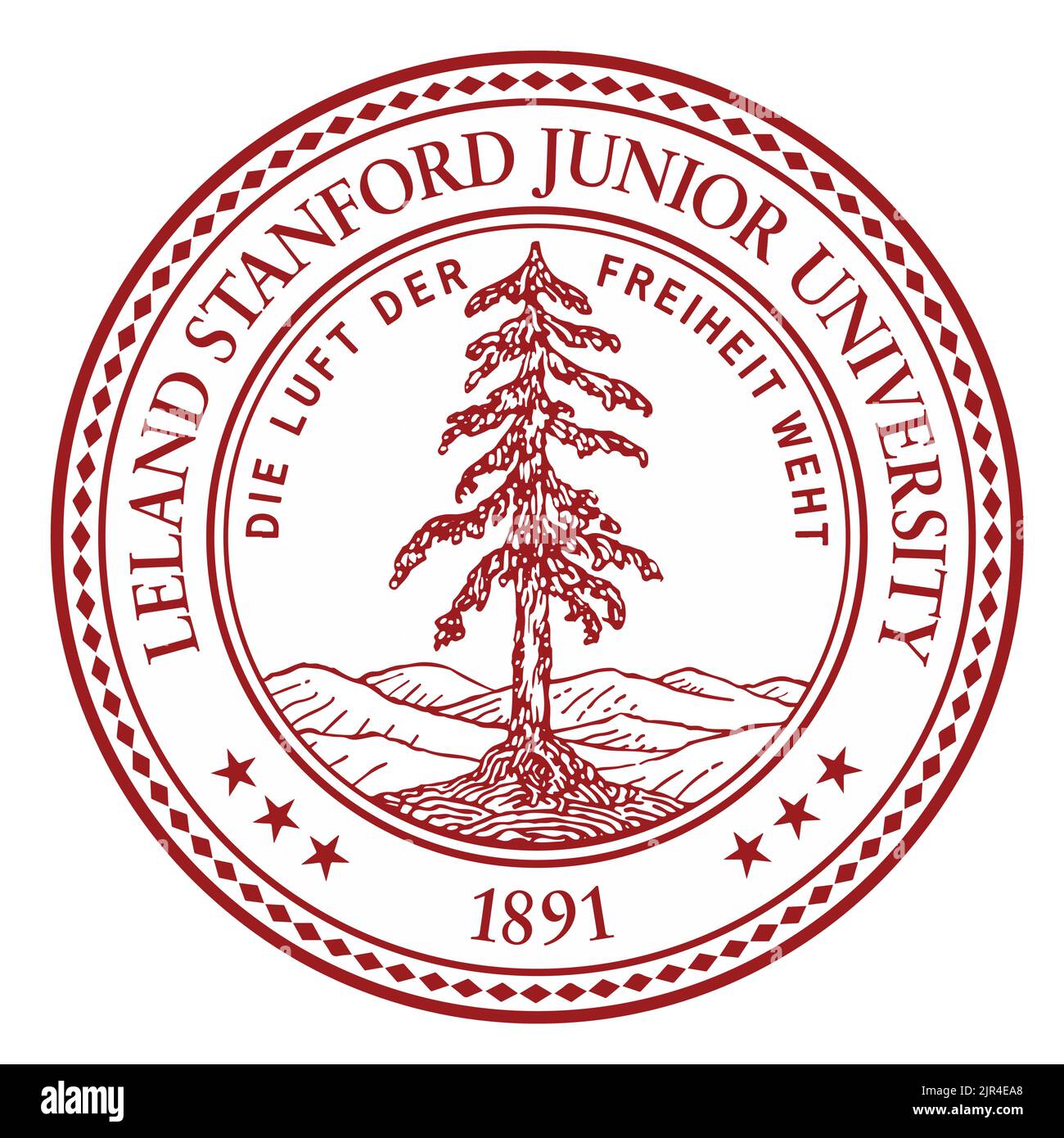 Siegel und Logo der University of Stanford Stock Vektor