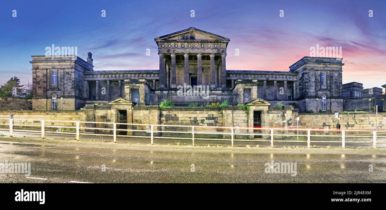 Old Royal High School in Edinburgh, Panoramablick, Schottland Stockfoto