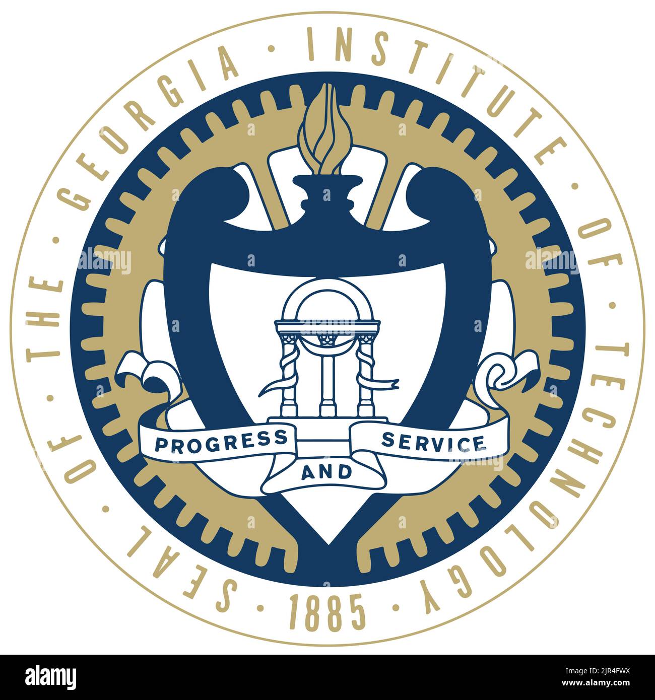 Siegel und Logo des University Georgia Institute of Technology Stock Vektor