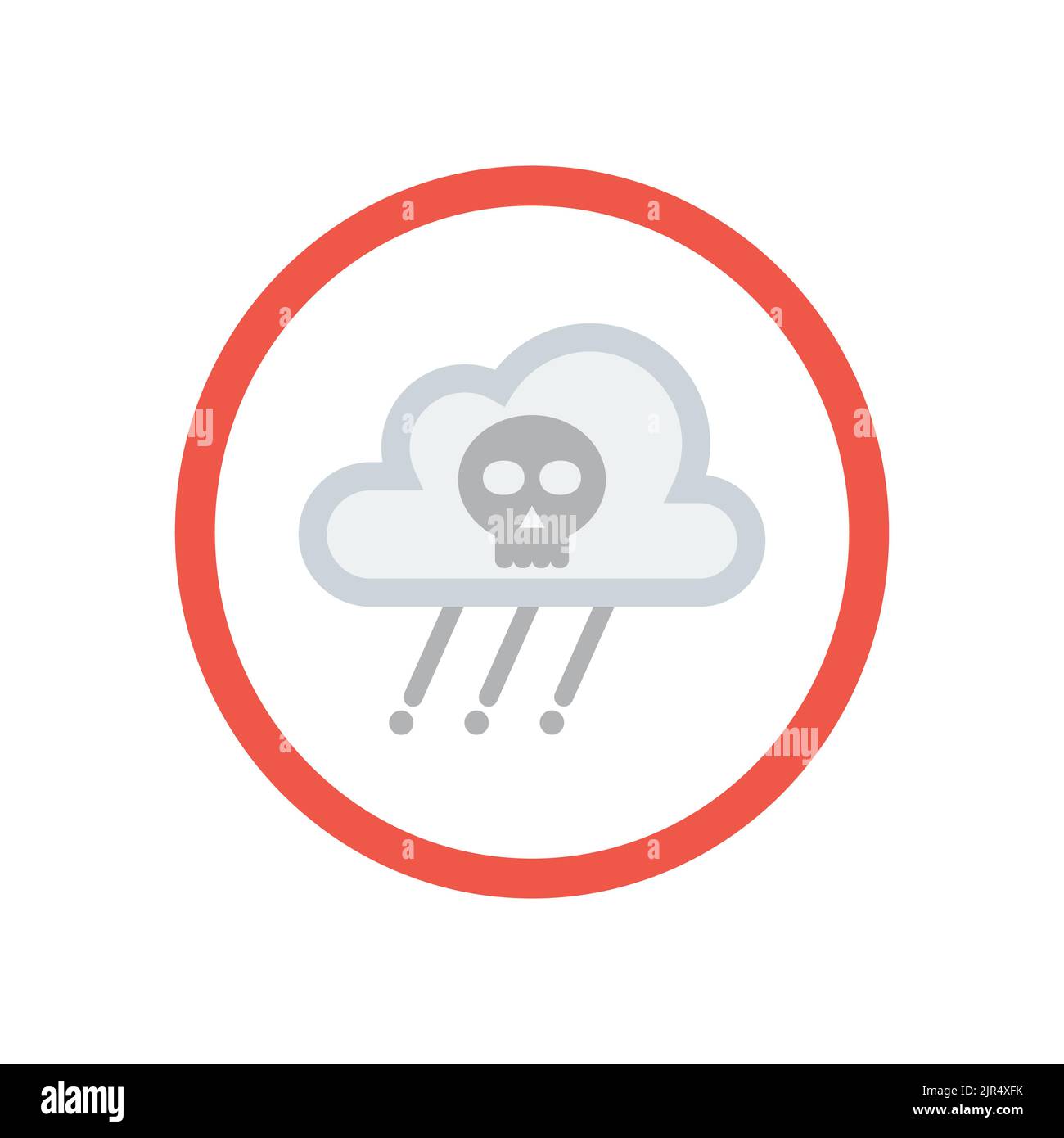 Symbol für sauren Regen auf weißem Hintergrund isoliert. Vektorgrafik Stock Vektor