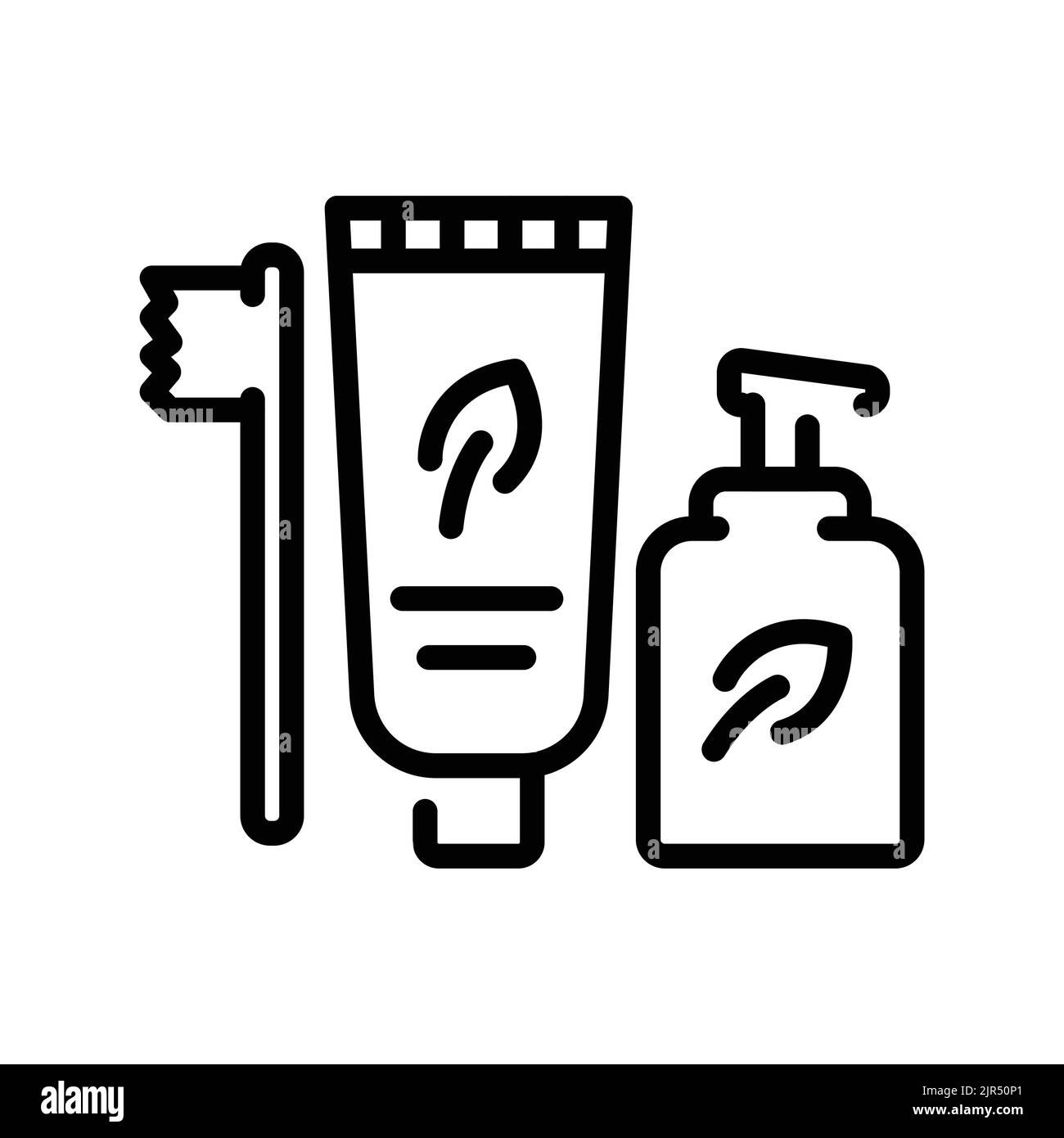Eco-Hygieneprodukte Symbol für die Farblinie. Piktogramm für Webseite Stock Vektor