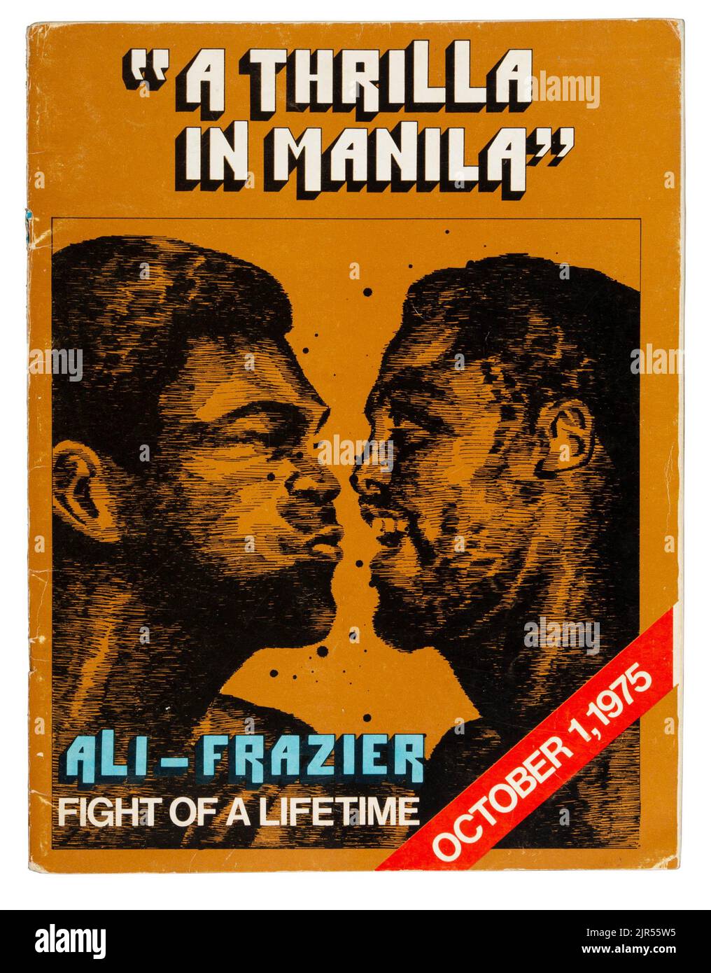 1975 Muhammad Ali gegen Joe Frazier III. „Thrilla in Manila“ Stockfoto