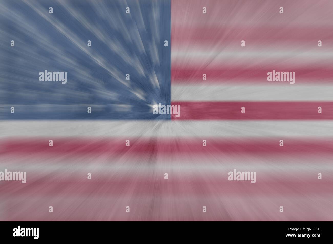 Verschwommene Flagge des US-Hintergrunds. Stockfoto