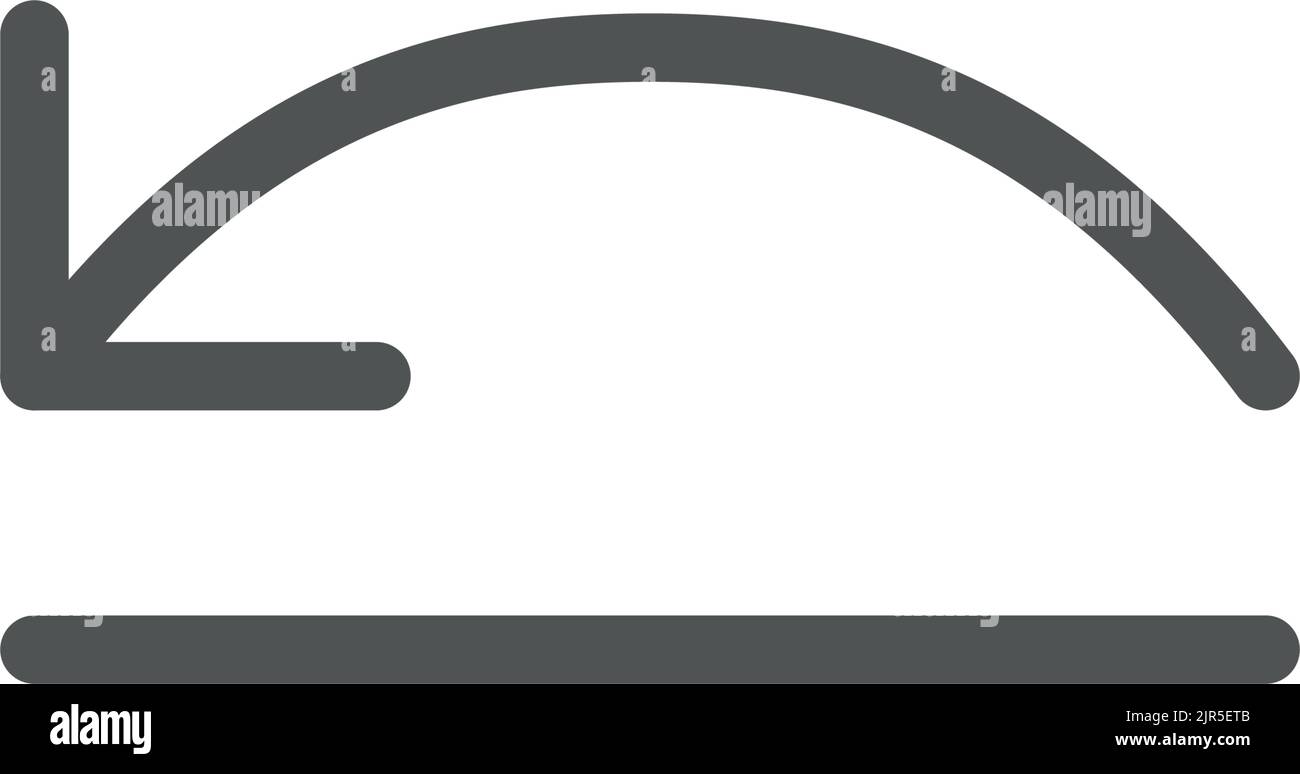Symbol für flache Farbe der benutzeroberfläche nach hinten verschieben Stock Vektor