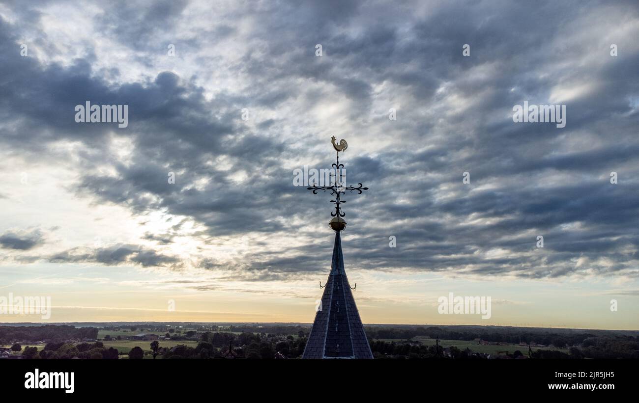 SintLenaarts, Brecht, Antwerpen, Belgien, 6.. Juni, 2022, Luftaufnahme