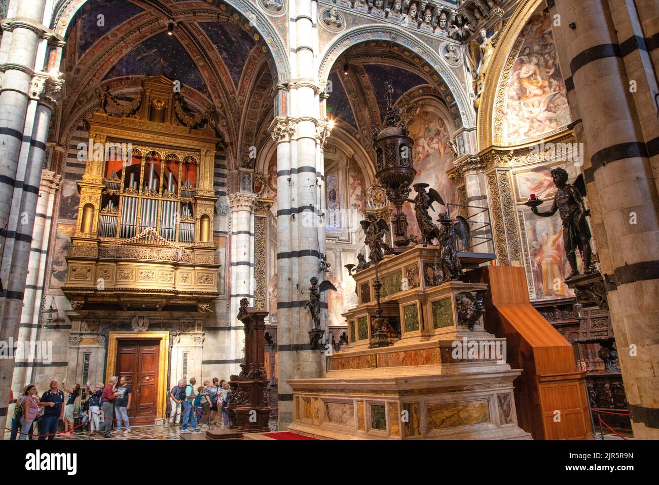 Der Sienna Kathedrale oder die Kathedrale Santa Maria Assunta in Siena, Italien. Stockfoto