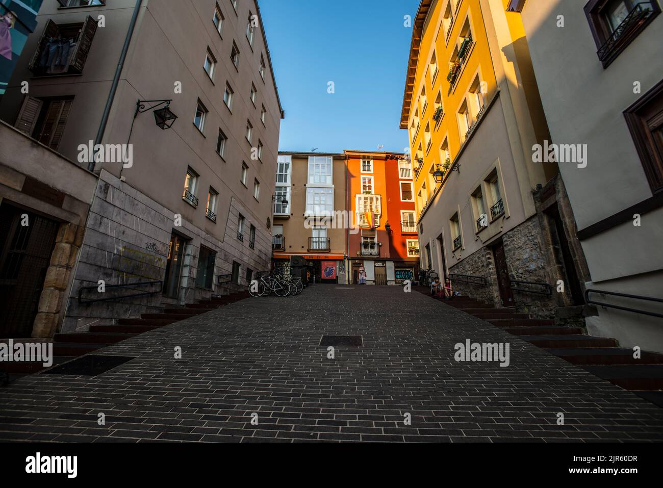 Mural Route in Vitoria, Baskenland Stockfoto