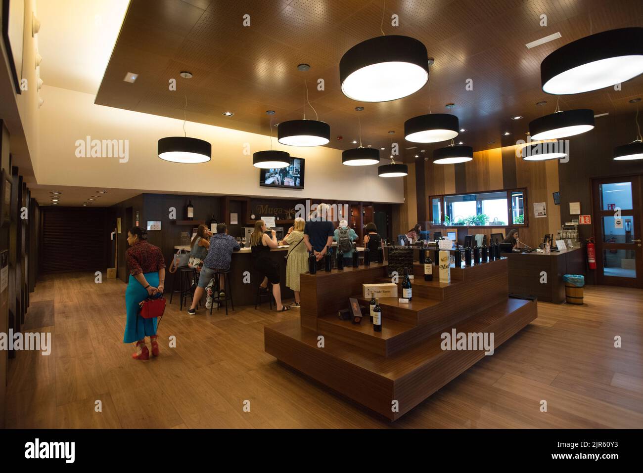 Besuch der Bodegas Muga in Haro, La Rja Stockfoto