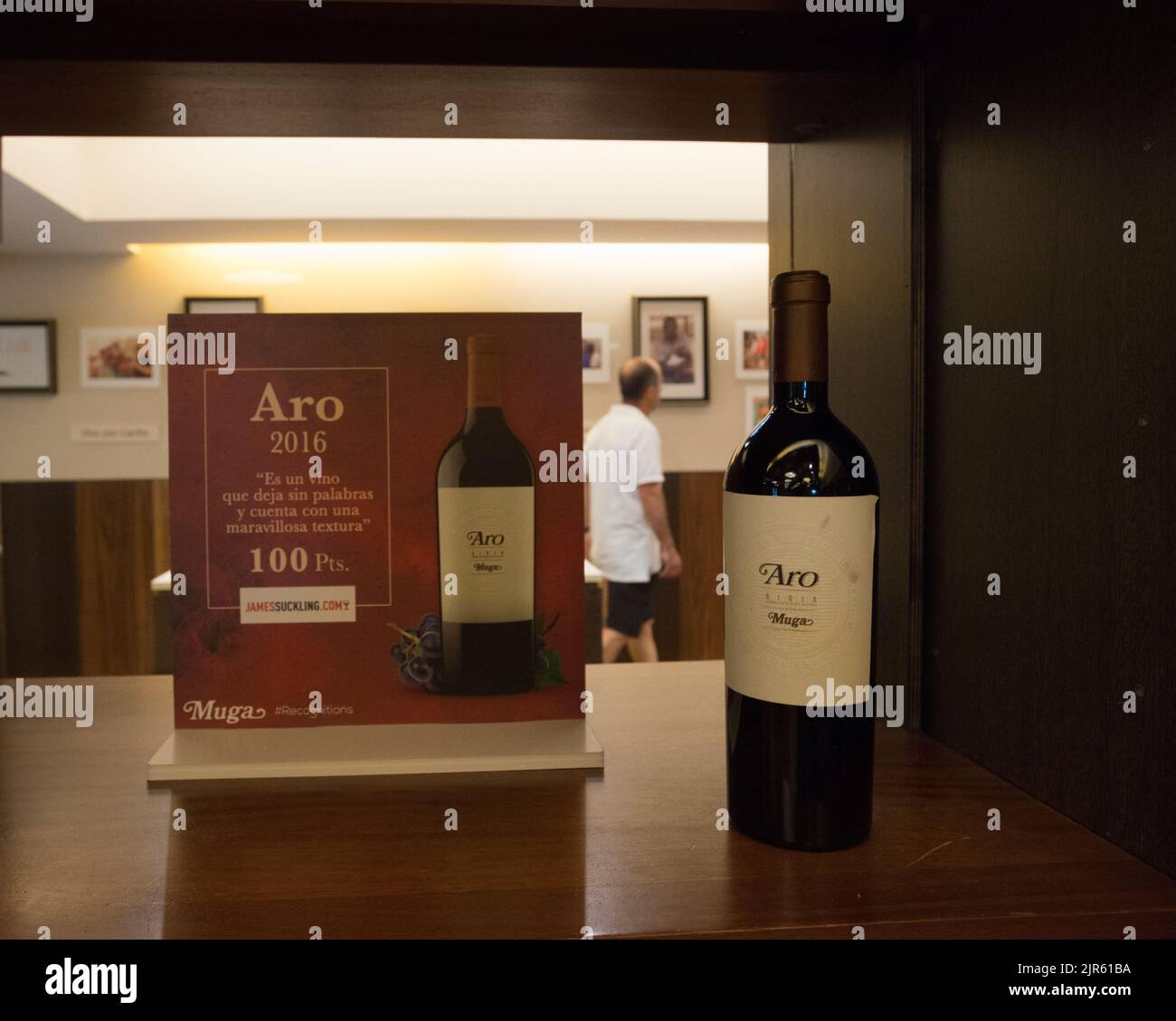 Besuch der Bodegas Muga in Haro, La Rja Stockfoto