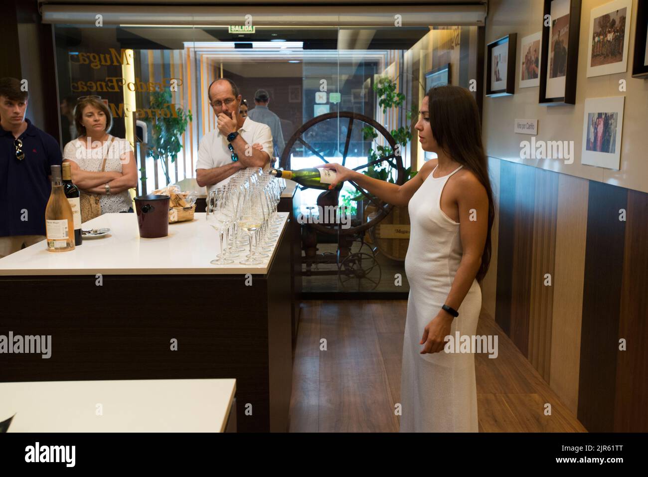 Besuch der Bodegas Muga in Haro, La Rja Stockfoto
