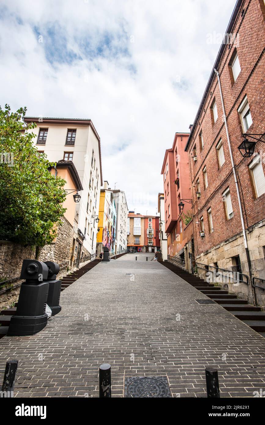 Mural Route in Vitoria, Baskenland Stockfoto