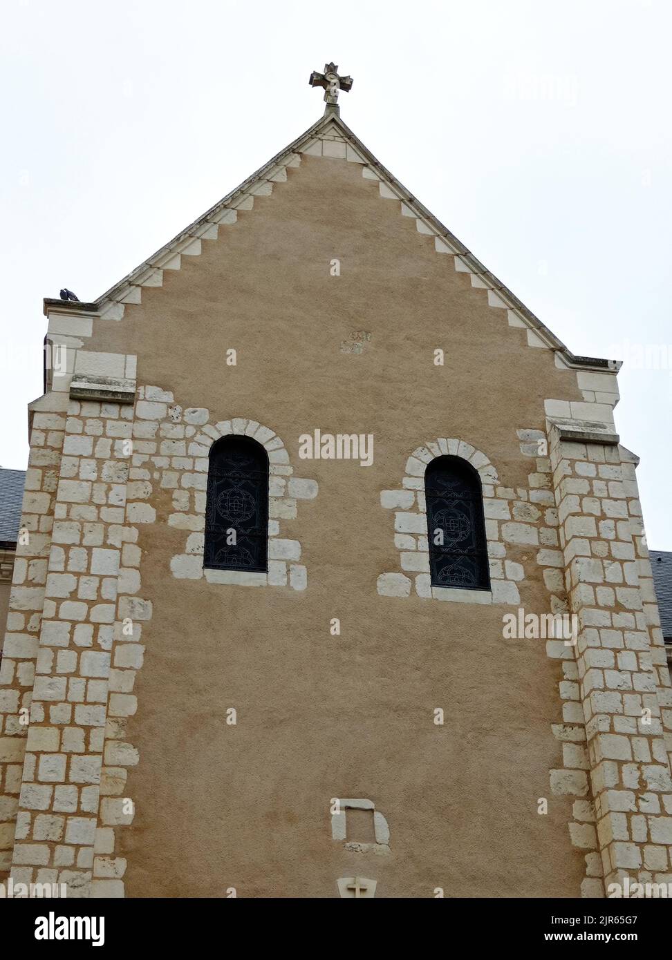 Eglise Saint Sébastien, Villedieu sur Indre, Indre, Frankreich Stockfoto