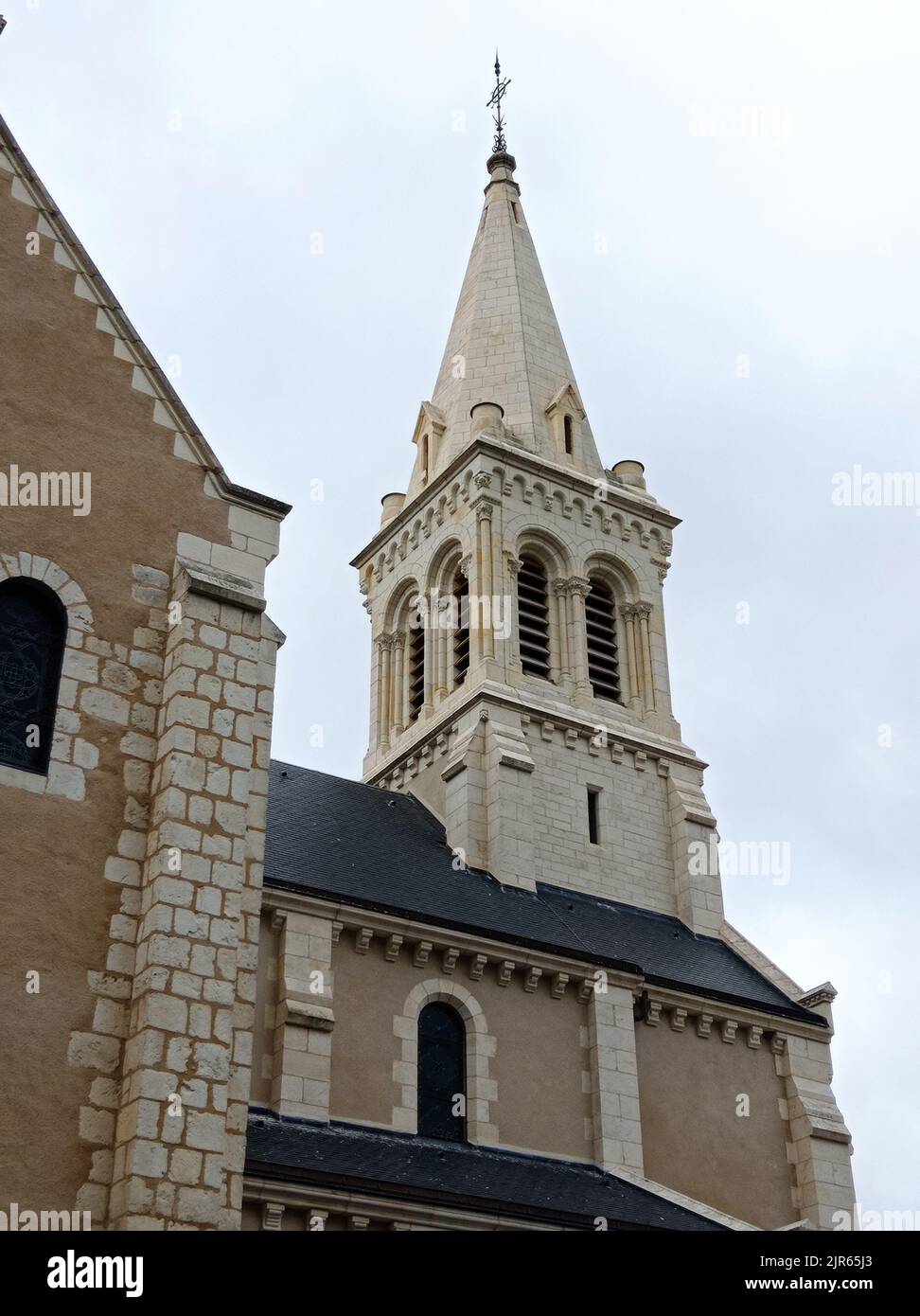 Eglise Saint Sébastien, Villedieu sur Indre, Indre, Frankreich Stockfoto