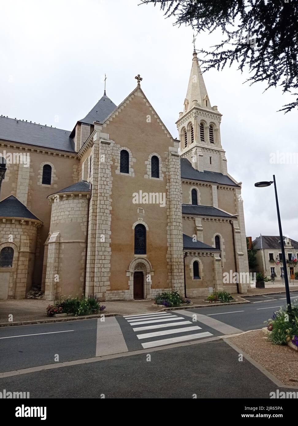 Eglise Saint Sébastien, Villedieu sur Indre, Indre, Frankreich Stockfoto