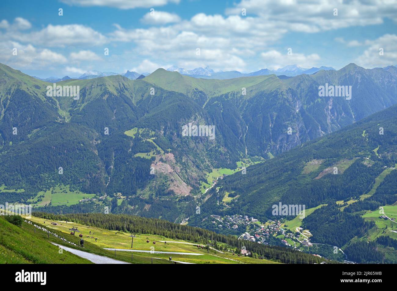 Berglandschaft im Sommer Bad Gastein Österreich Stockfoto