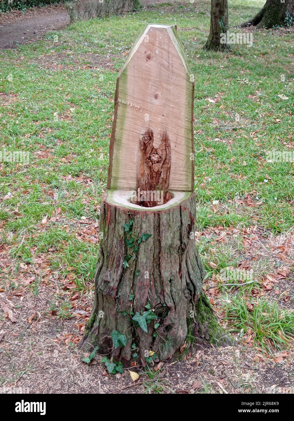 Le jardin du Sanctuaire de Pellevoisin, Indre, Frankreich Stockfoto