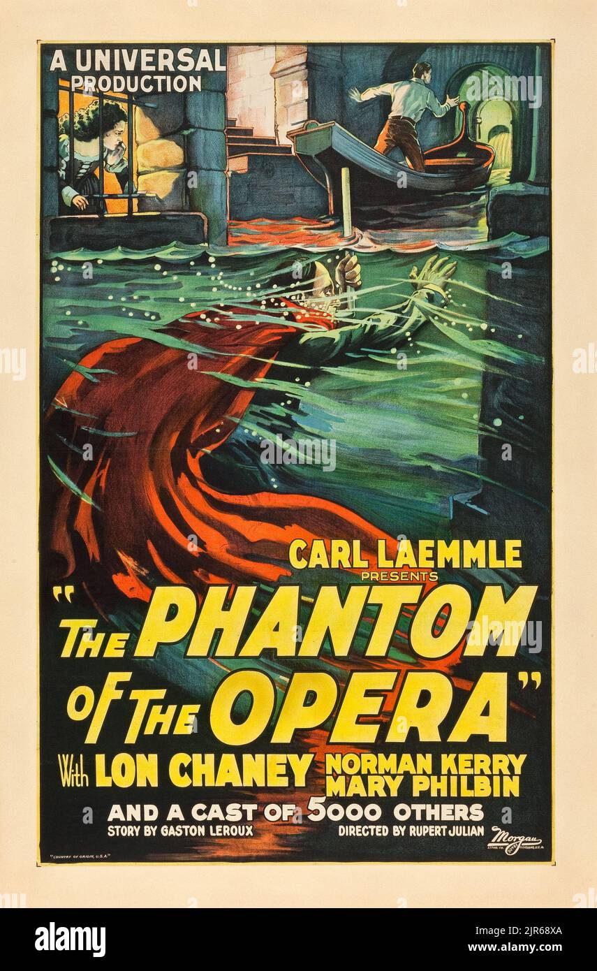 Carl Laemmle - Vintage Filmposter - das Phantom der Oper feat Lon Chaney (Universal, 1925) Stockfoto