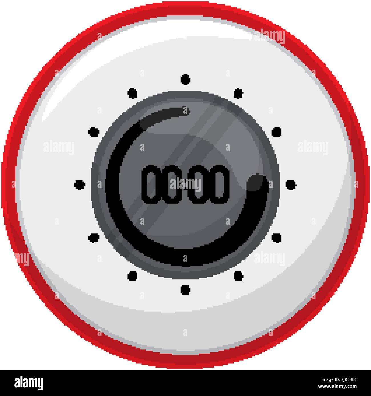 Zeit Küche Timer Uhr Cartoon Vektor Illustration Stock Vektor