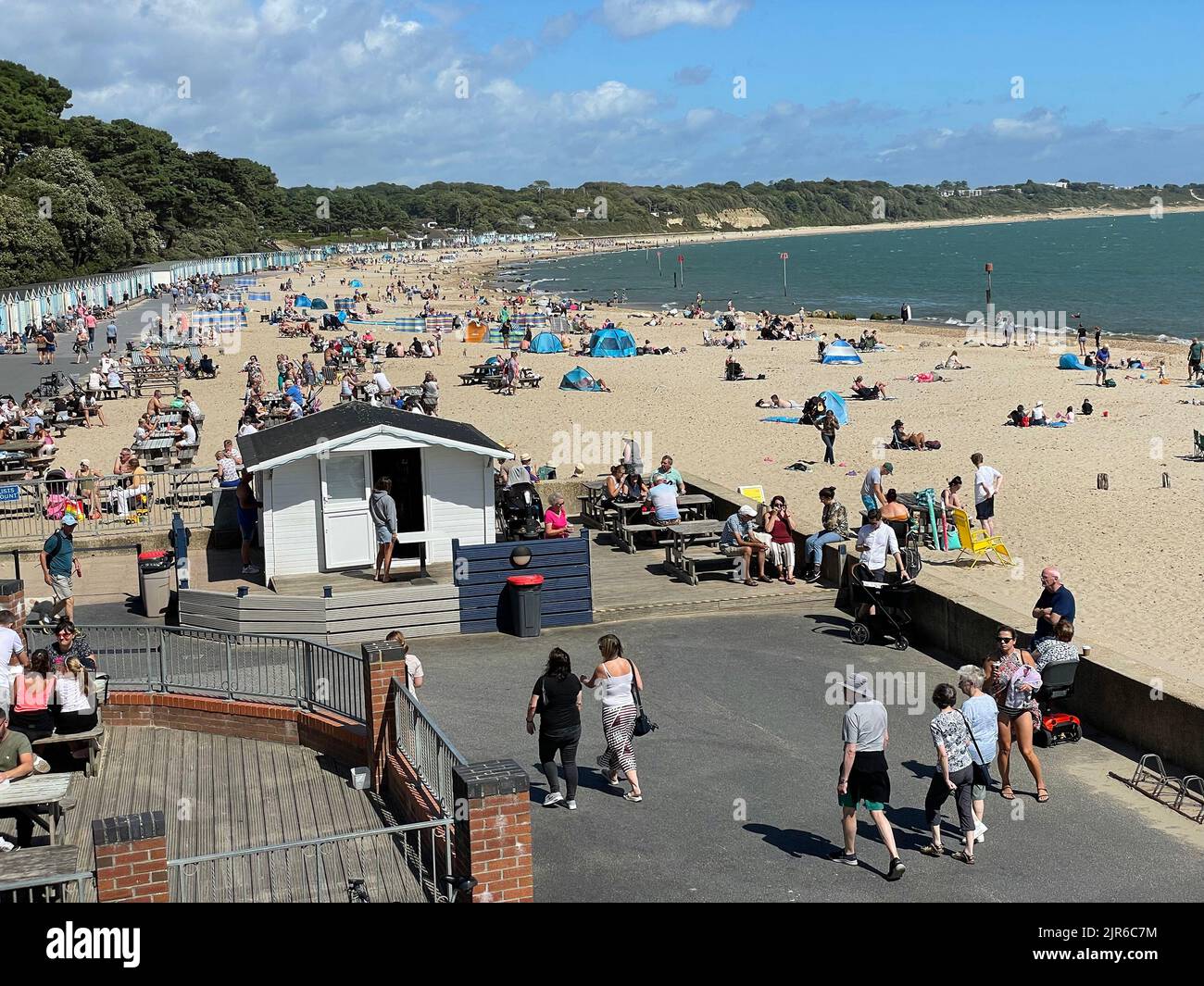 MUDEFORD STRAND in der Nähe von Christchurch, Dorset, England. Foto: Tony Gale Stockfoto