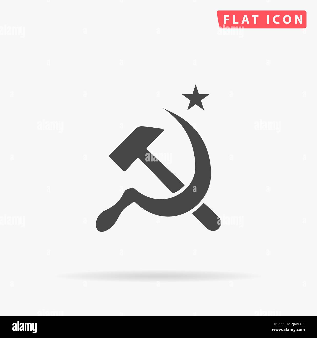 Symbol für flache Vektorgrafik der UdSSR. Handgezeichnete Design-Illustrationen. Stock Vektor