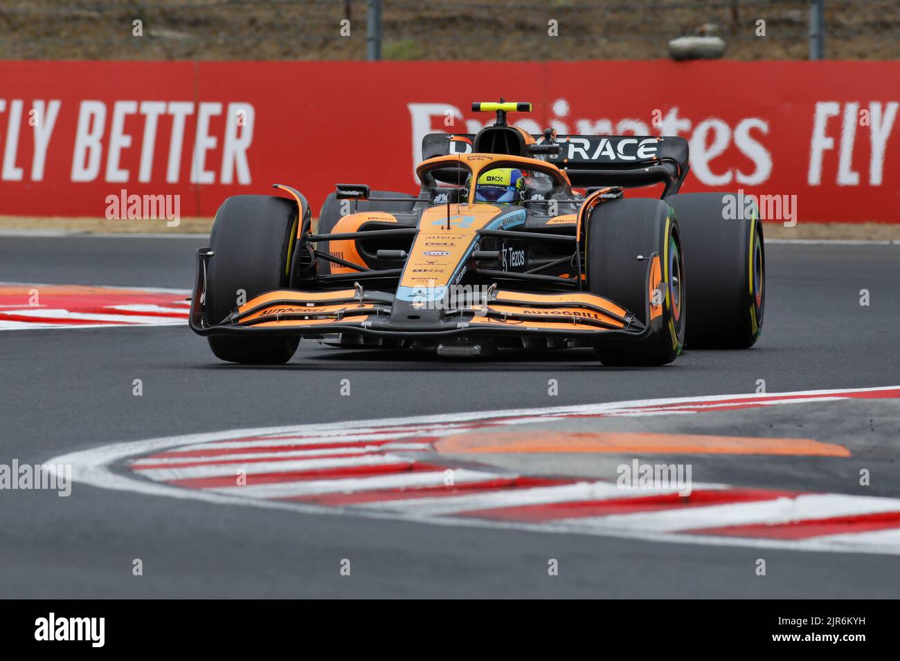 Mogyorod, Ungarn. Juli 31. 2022. Formel 1 großer Preis von Ungarn in Hungaroring, Ungarn. Im Bild: #4 Lando Norris (GBR) von McLaren während des Rennens Stockfoto