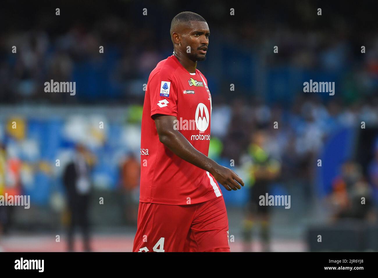 Neapel, Italien. 21 August 2022. Marlon von AC Monza während der Serie Ein Spiel zwischen SSC Napoli und AC Monza im Stadio Diego Armando Maradona Neapel Italien am 21. August 2022. Kredit:Franco Romano/Alamy Live Nachrichten Stockfoto